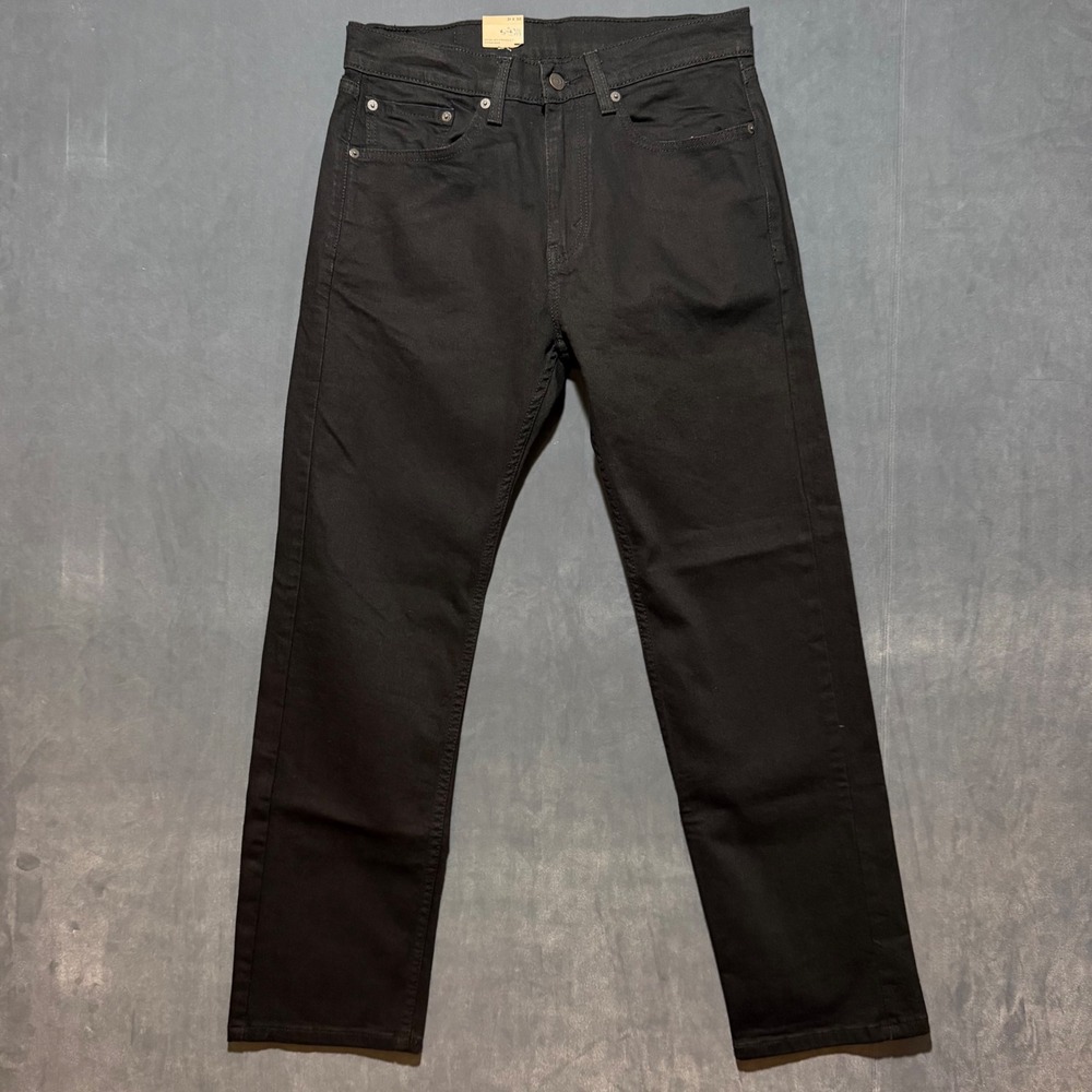 Levi's 505 Regular Fit Jeans Mens 31x30 Black Stretch Straight Leg Denim NEW